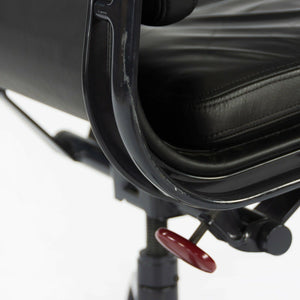 SOLD 1990s Herman Miller Eames Aluminum Group Soft Pad Management Chair Black Leather