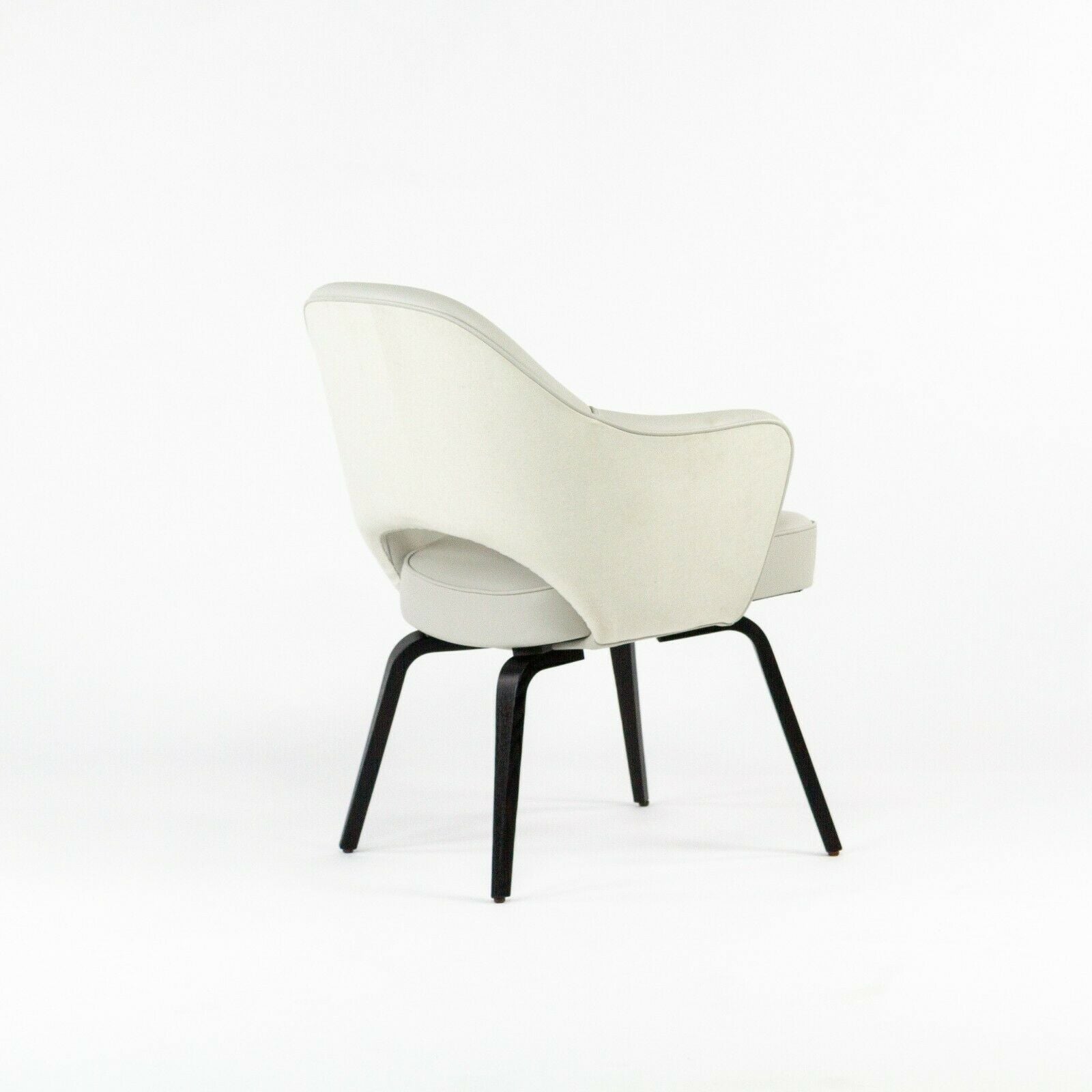 SOLD 2021 Eero Saarinen for Knoll Executive Armchair in Custom Leather with Wood Legs 7x Available