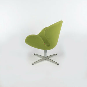 SOLD 2007 Arne Jacobsen Swan Chair by Fritz Hansen with Light Green Fabric Upholstery