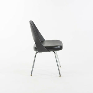 2014 Eero Saarinen for Knoll Executive Armless Dining Chair Black with Chrome