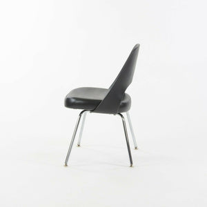 2014 Eero Saarinen for Knoll Executive Armless Dining Chair Black with Chrome