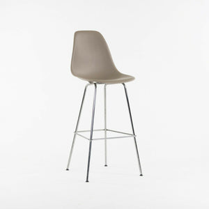 SOLD Ray and Charles Eames Herman Miller Molded Shell Bar Stool Chair Sparrow Grey