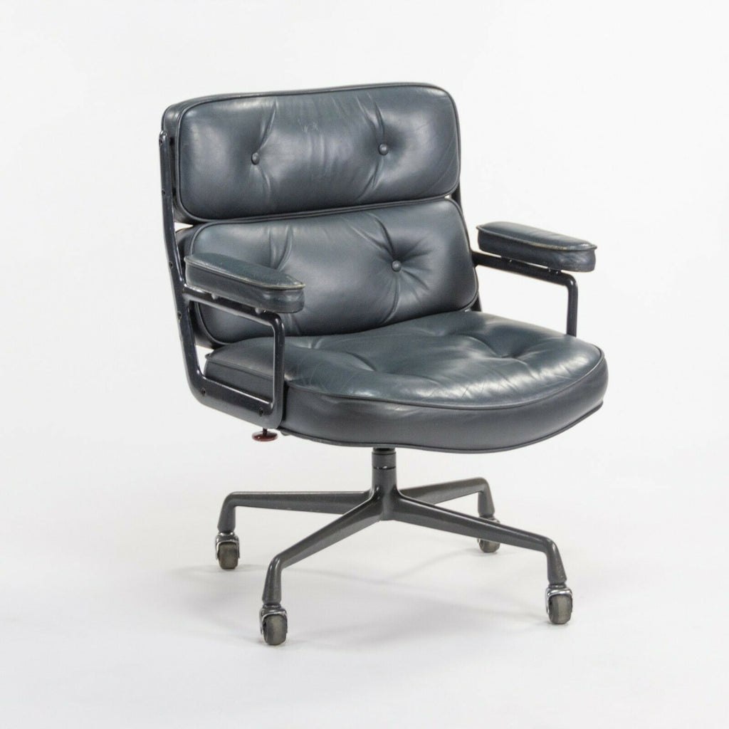 SOLD 1984 Herman Miller Eames Dark Blue Leather Time Life Executive Office Desk Chair