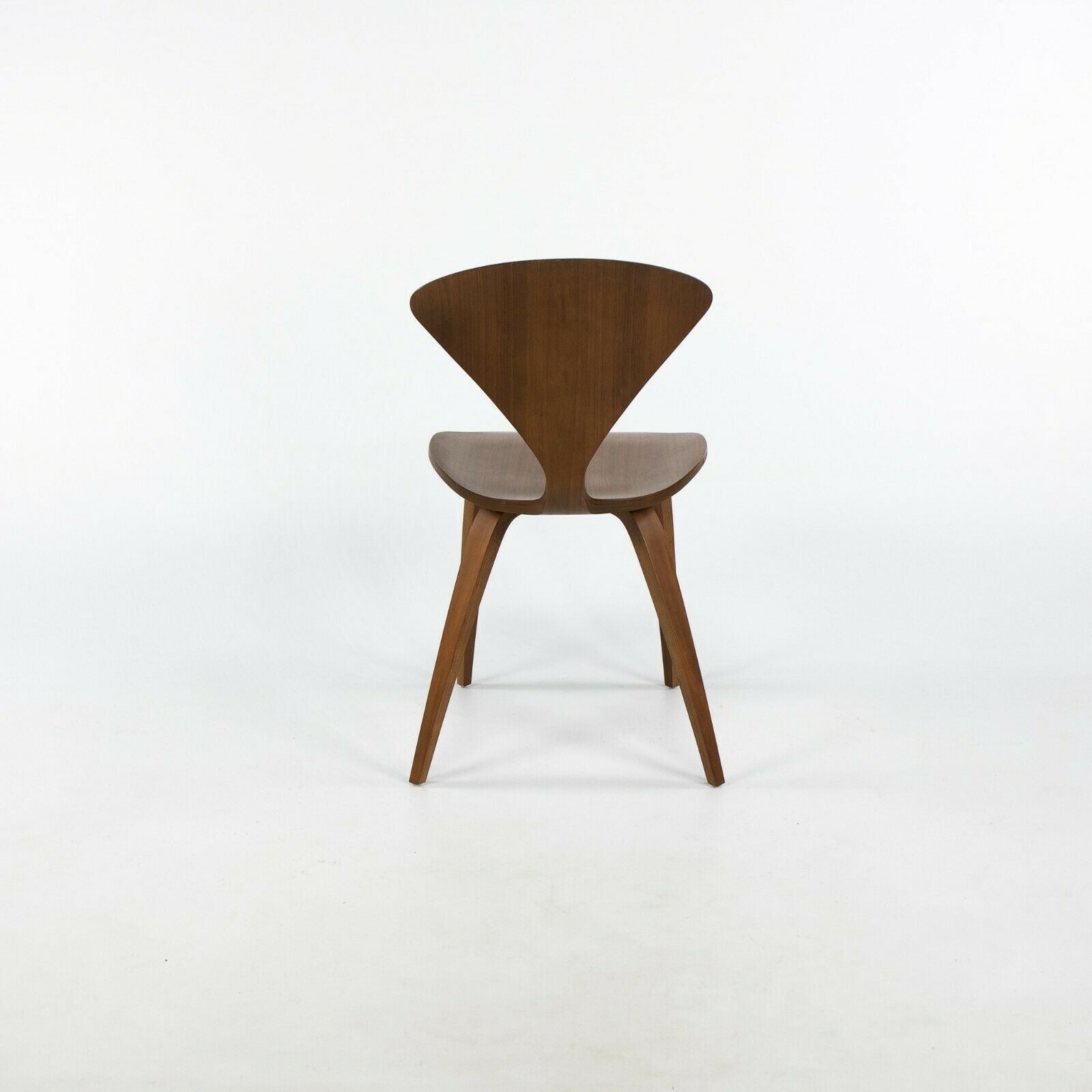 SOLD 2010 Pair of Cherner Chair Company Armless Dining Chairs in Walnut by Norman Cherner