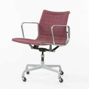 SOLD 1977 Herman Miller Eames Aluminum Group Fabric Management Desk Chair Red Fabric
