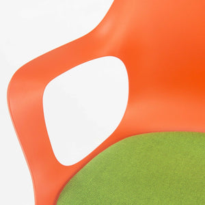 2018 Jasper Morrison Hal Tube Stacking Armchair by Vitra in Orange and Chrome