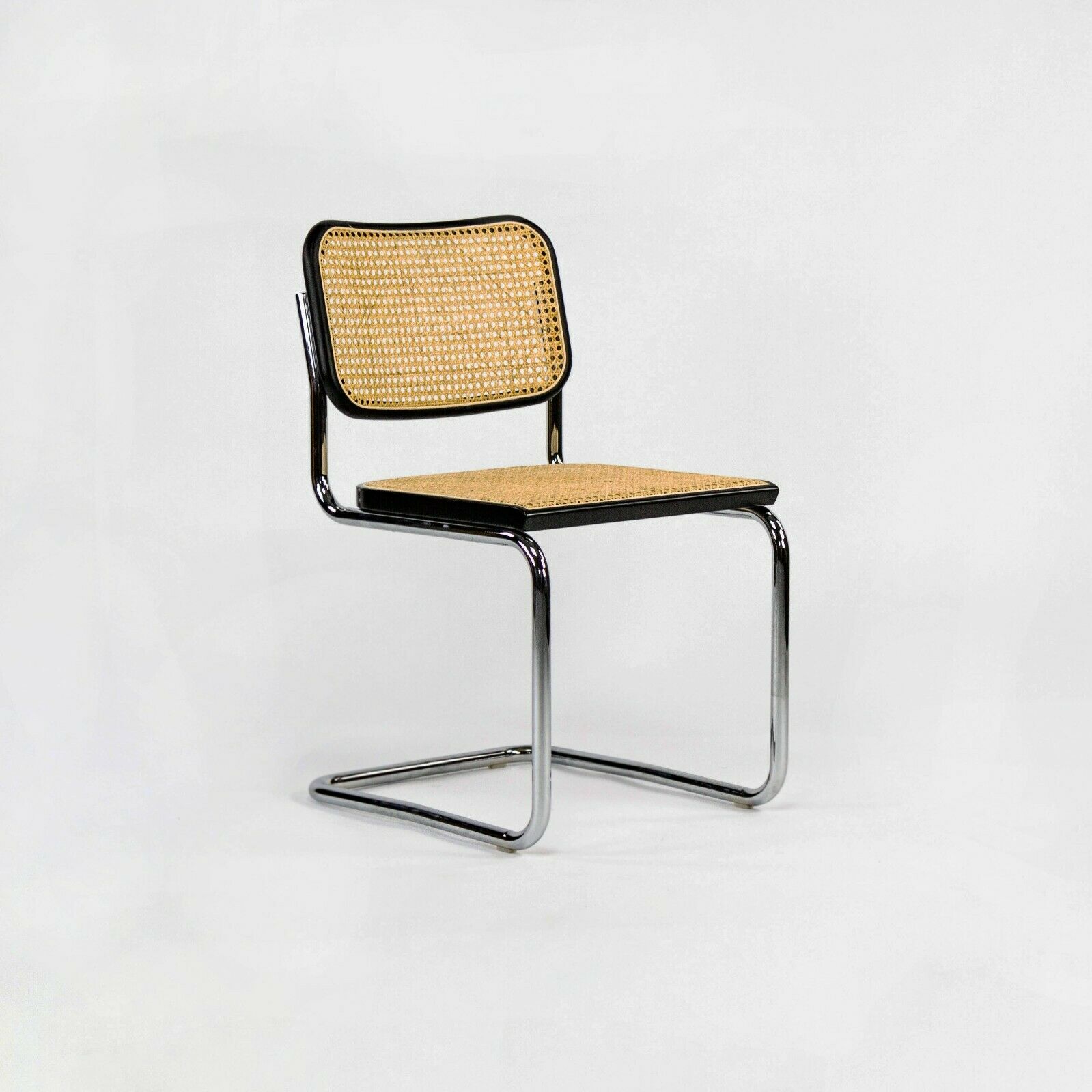 SOLD 2021 Pair of Marcel Breuer for Knoll Ebonized Beech Cesca Armless Dining Chairs