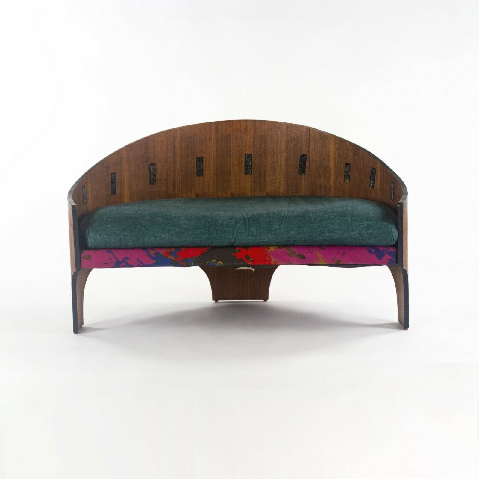 SOLD 1966 Rare Henry P Glass Intimate Settee for Deco House in Mahogany
