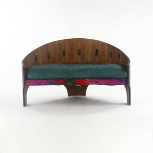 SOLD 1966 Rare Henry P Glass Intimate Settee for Deco House in Mahogany