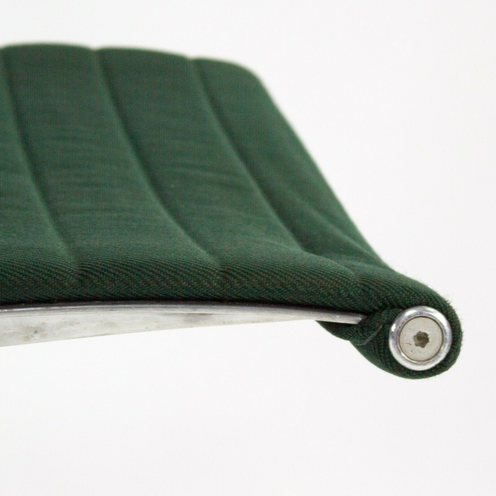 SOLD 1990 Herman Miller Eames Aluminum Group Management Desk Chair in Green Fabric