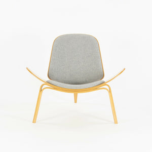 SOLD Pair of Hans Wegner Carl Hansen Denmark CH07 Shell Lounge Chairs Lacquered Oak
