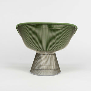 SOLD 2020 Warren Platner for Knoll International Green Chenille Fabric Lounge Chair