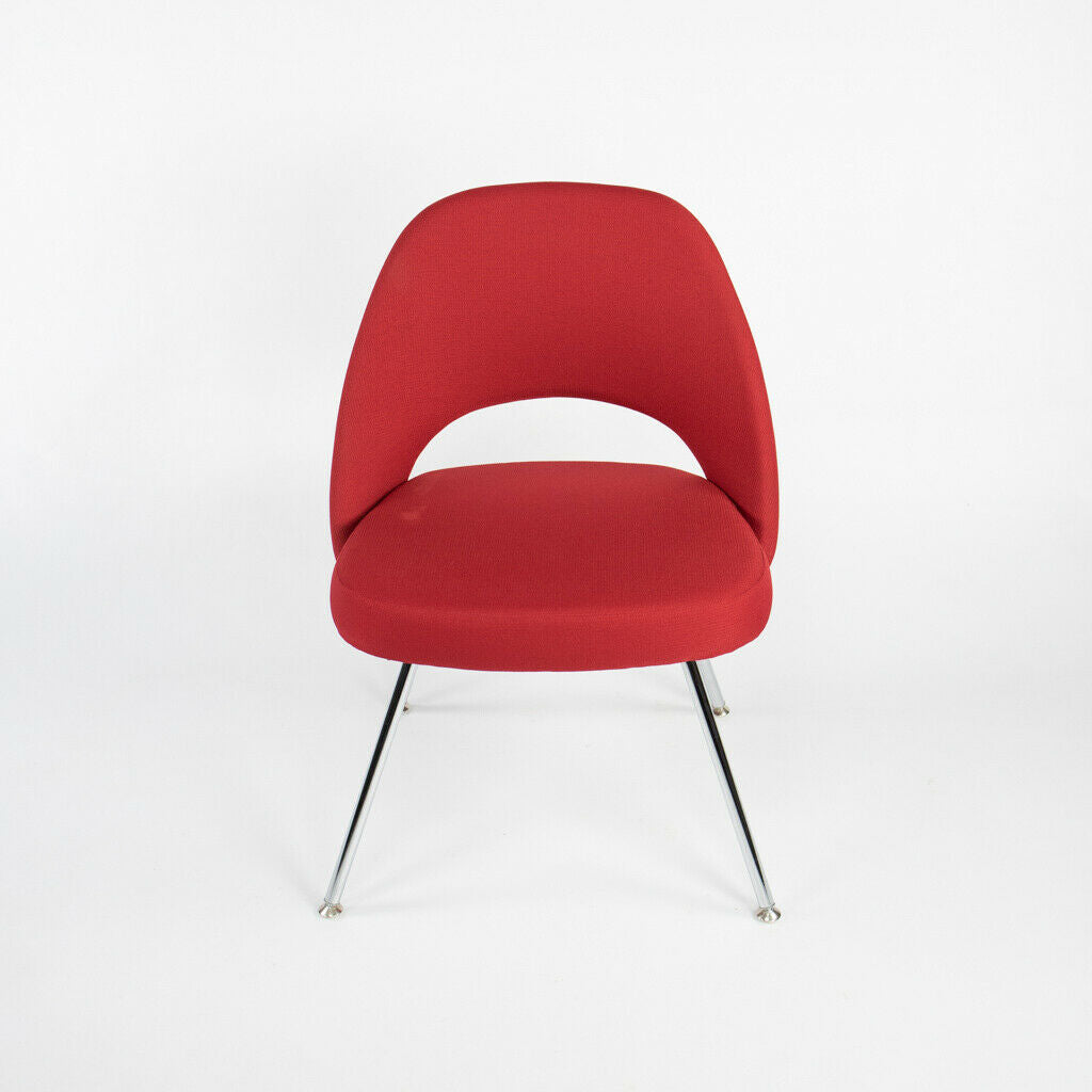 2015 Eero Saarinen for Knoll Armless Executive Dining Chair in Red Fabric 12+ Available