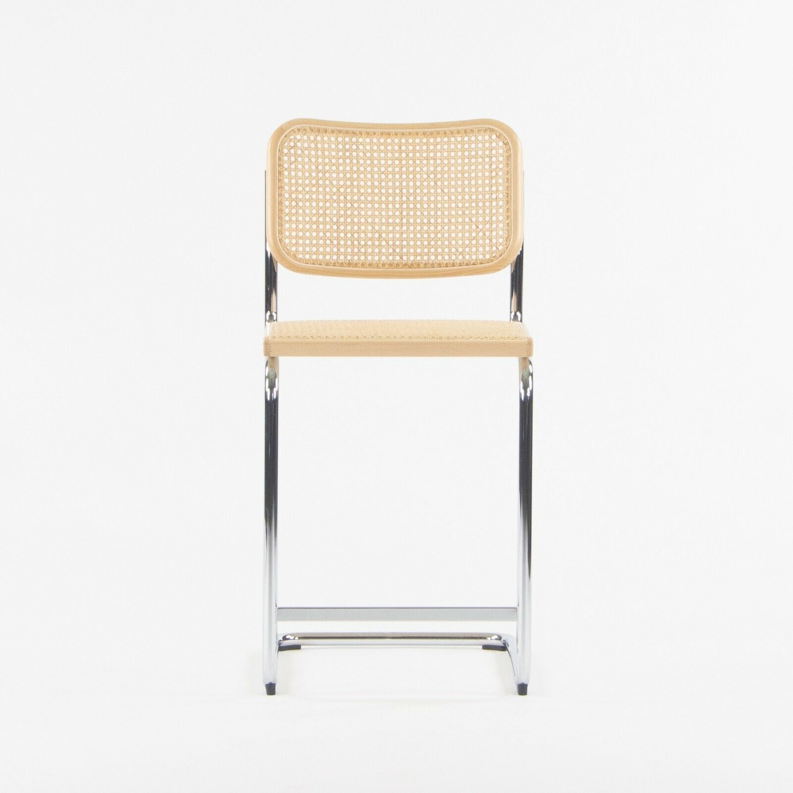 SOLD 2021 Marcel Breuer for Knoll Cesca Counter Stools w Cane Seat and Back Set of 3