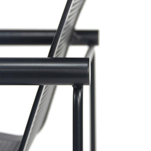 1980 Richard Schultz for Knoll Prototype Flat Matte Black Outdoor Dining Armchair