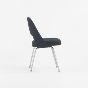 SOLD 1960s Eero Saarinen for Knoll Armless Executive Side Chair w/ Tubular Legs Black