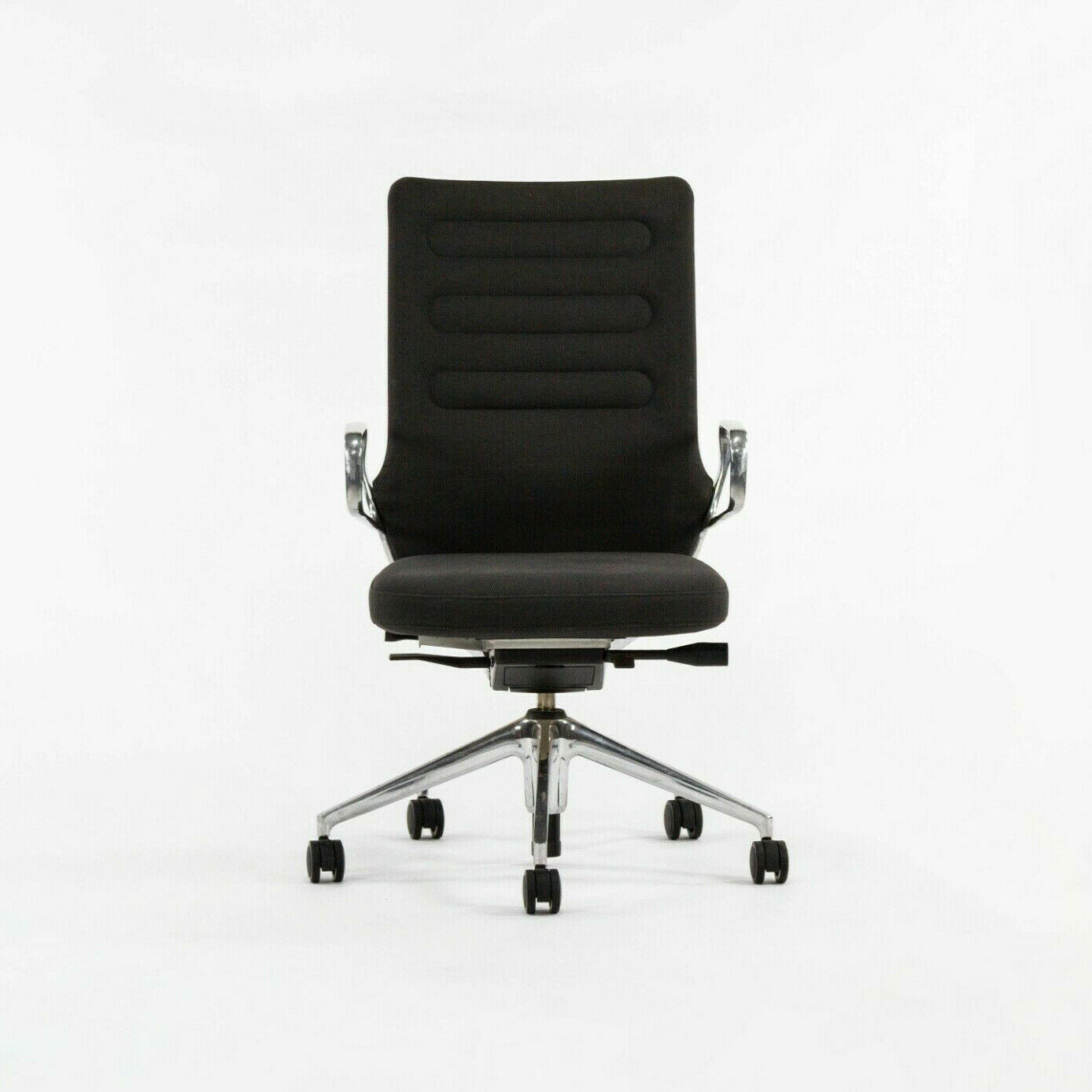 2014 Vitra AC 5 Grey Fabric + Polished Aluminum Desk Chair by Antonio Citterio