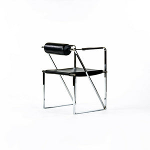 SOLD 1982 Rare Mario Botta Chrome Postmodern Seconda Chair for Alias Furniture of Italy