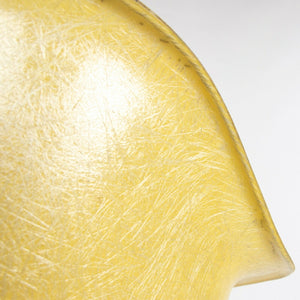 SOLD 1951 Herman Miller Eames Zenith DAW Lemon Yellow Arm Shell Chair w Dowel & Rope Edge