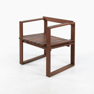 1975 Bodil Kjaer for CI Designs Rare Teak Slat Seat Arm Chair for Indoor / Outdoor Use