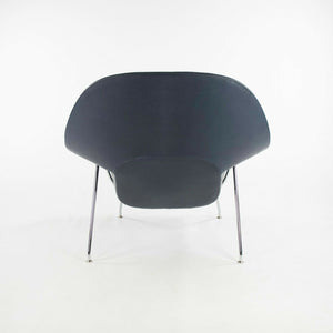 SOLD 2021 Custom Eero Saarinen for Knoll Two Tone Leather Womb Lounge Chair & Ottoman