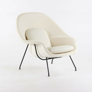 SOLD 2020 Eero Saarinen for Knoll Studio Womb Chair in White / Ivory Boucle Fabric