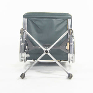 SOLD 1980s Herman Miller Eames Aluminum Group Soft Pad Management Desk Chair in Green Leather