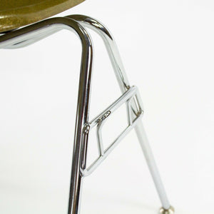 SOLD 2010s Eames Modernica Case Study Mustard Fiberglass Side Shell Chair w/ Stacking Base