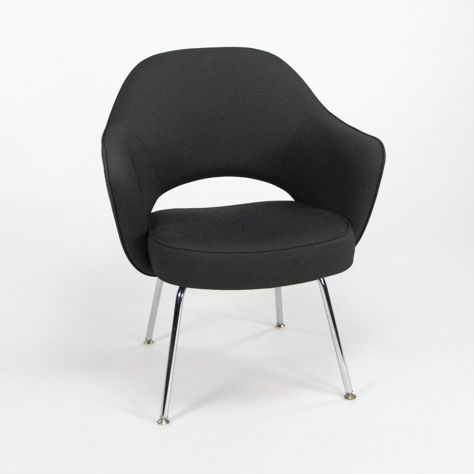 SOLD Eero Saarinen for Knoll 2020 Executive Armchair with Grey Fabric and Chrome Legs
