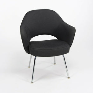 SOLD Eero Saarinen for Knoll 2020 Executive Armchair with Grey Fabric and Chrome Legs