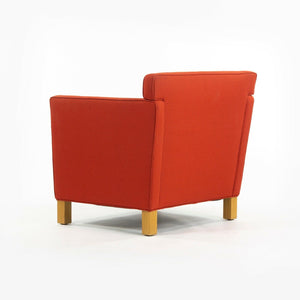 SOLD 2010s Pair Original Knoll Mies Van Der Rohe Krefeld Lounge Chair Orange Fabric