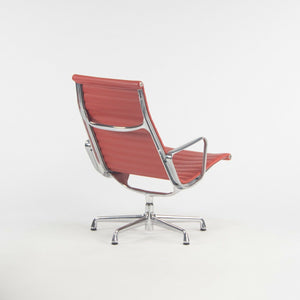 SOLD 2010 Herman Miller Eames Aluminum Group Lounge Chair in Red Leather 1x Available