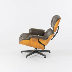 SOLD 1980s Herman Miller Eames Lounge Chair and Ottoman 670 and 671 Brown Leather