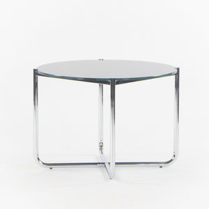 SOLD 2021 Mies Van Der Rohe for Knoll MR Side End Table Smoked Glass Chromed Steel