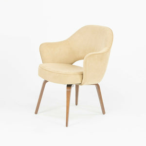 SOLD Eero Saarinen for Knoll 2020 Executive Arm Chair with Tan Suede & Wood Legs
