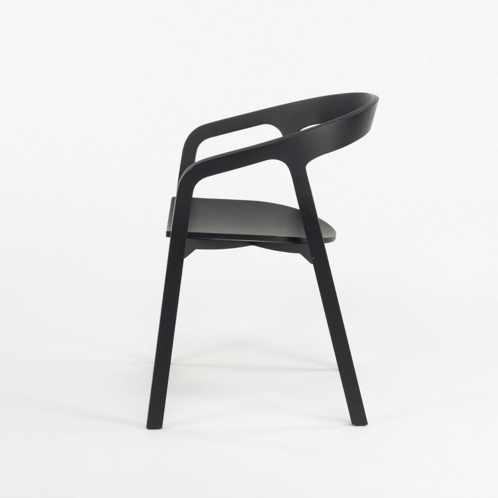 SOLD Pair Nitzan Cohen for Mattiazzi He Said/She Said MC1 Chairs Solid Black Ash Wood