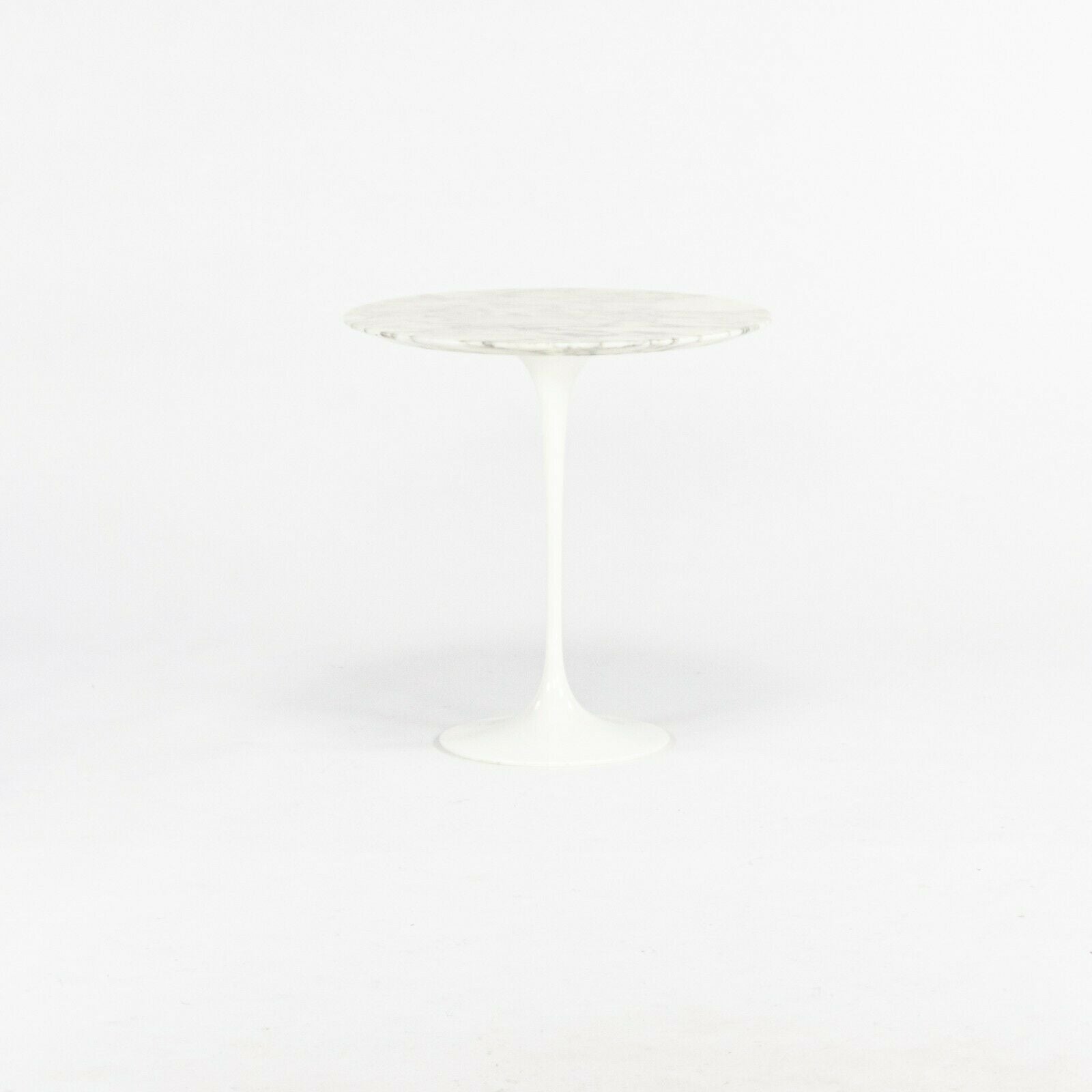 SOLD 2006 Eero Saarinen for Knoll Tulip 20 inch Round Side Table Polished Arabescato