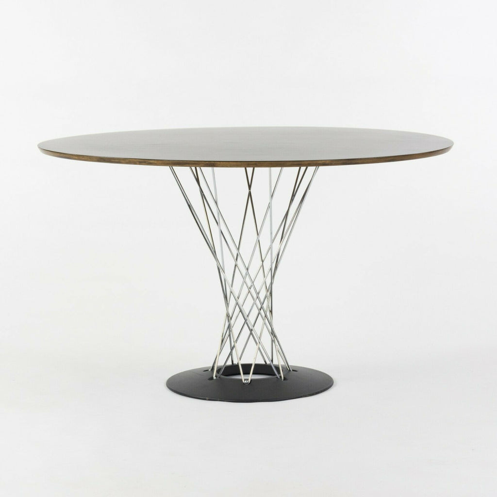 SOLD Isamu Noguchi Cyclone Table by Modernica 48 in Round Black Top, Newly Refinished