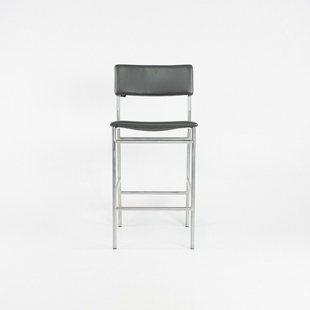 2012 Martin Visser for Spectrum SB07 Counter Height Stool in Leather & Stainless 12 Available