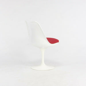 SOLD 2010s Pair of Eero Saarinen for Knoll Armless Tulip Dining / Side Chairs in Red