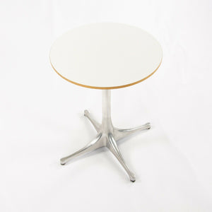 SOLD 1980 George Nelson for Herman Miller Swag Leg Side Table with White Laminate Top
