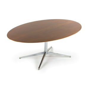 SOLD 1960s Florence Knoll International 78 inch Walnut Dining Table Newly Refinished