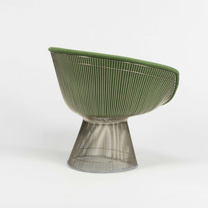 SOLD 2020 Warren Platner for Knoll International Green Chenille Fabric Lounge Chair