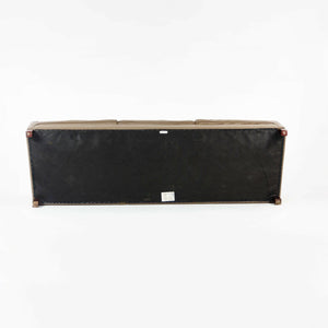 SOLD 2010s Mies Van Der Rohe Knoll Studio Dark Tan Leather Krefeld Three Seat Sofa