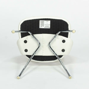 SOLD Eero Saarinen Knoll 2020 White Leather Executive Side Chair with Chrome Legs 2x Available
