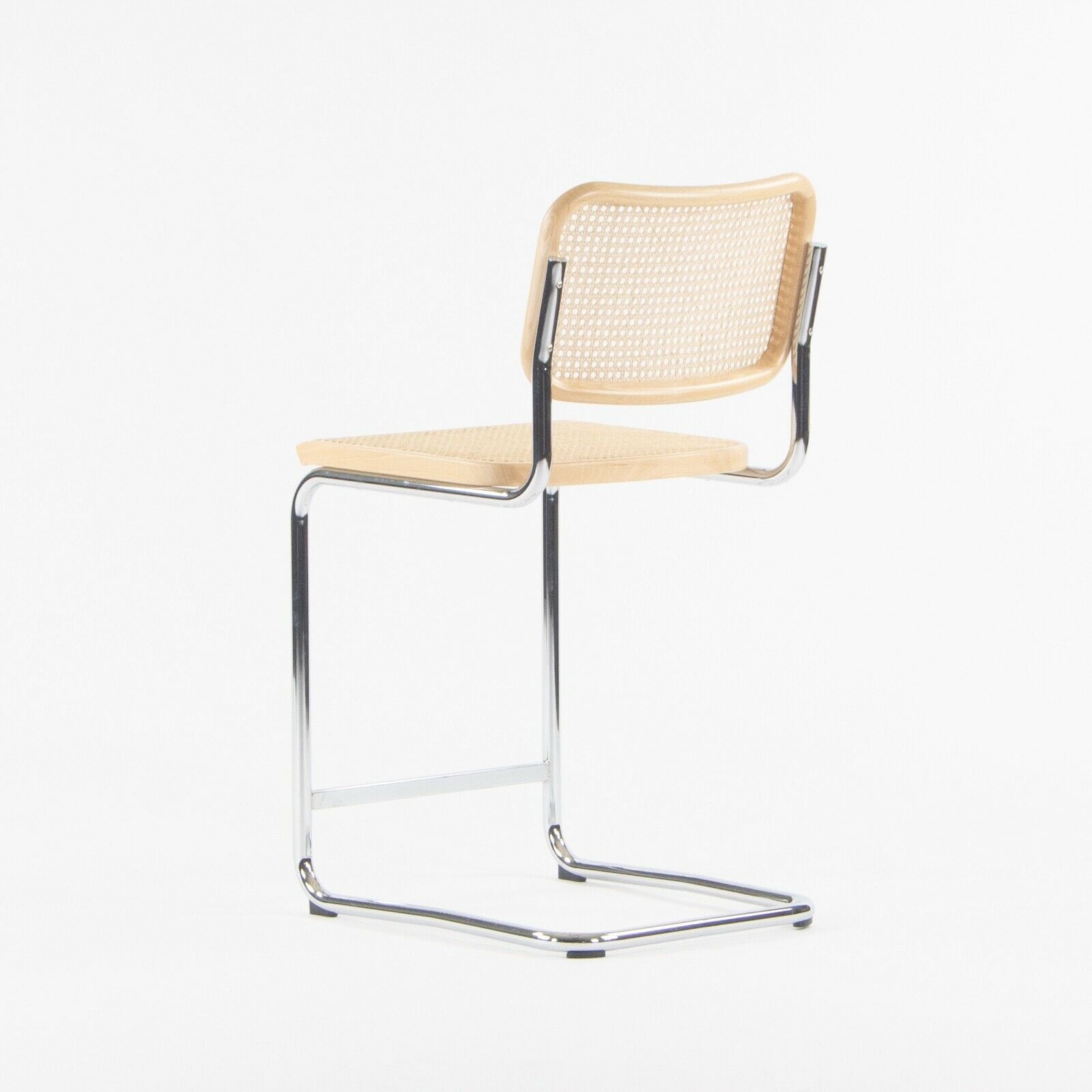SOLD 2021 Marcel Breuer for Knoll Cesca Counter Stools w Cane Seat and Back Set of 3