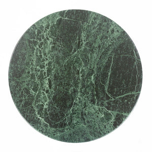 SOLD 2020 Eero Saarinen Knoll Tulip Side End Table w/ 16in Verdi Alpi Green Marble 2x Available