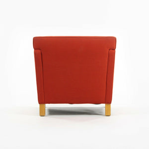SOLD 2010s Pair Original Knoll Mies Van Der Rohe Krefeld Lounge Chair Orange Fabric