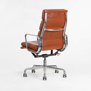 SOLD 2003 Cognac Herman Miller Eames Aluminum Soft Pad Executive Desk Chair, 6x Available