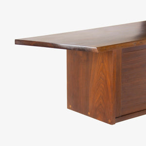 SOLD 1959 George Nakashima Studio Free Edge Walnut Hanging Wall Cabinet w/ Provenance
